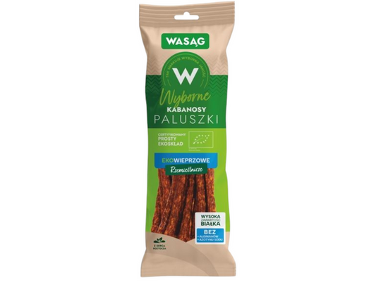 Kabanosy rzemieślnicze  wieprzowe  EKO Wasąg 90 g